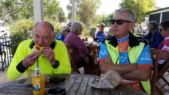 On the way to Kingston SE, we stopped off at Langhorne Creek for a ride to Milang for a late morning coffee/early lunch. We had some other riders, who joined us for this ride. Photo taken by Geoffrey.