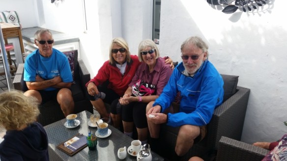 The next day (Wednesday) we drove to Robe and after a meandering ride we stopped at Mahalia Coffee for coffee and cake. Photo taken by Geoffrey.