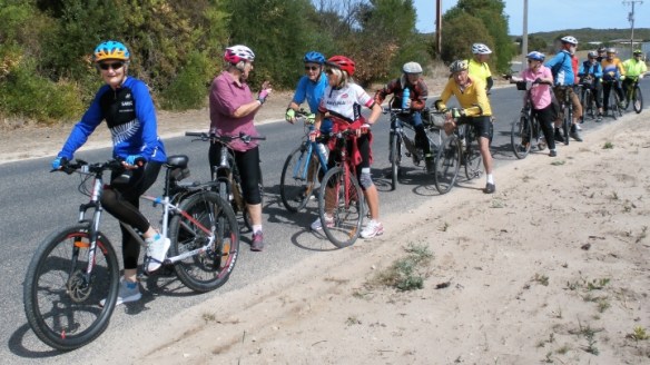 After the coastal path, we made our way to the Beacon Hill Reserve Lookout. Here we are about to head for the hill. Photo taken by Paul.