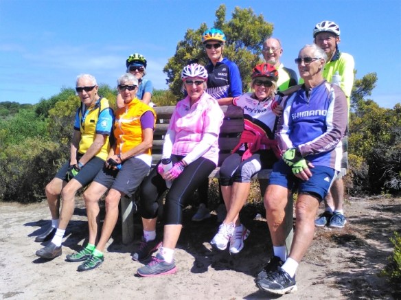 The other nine who rode around Wooley Lake. Photo taken by Paul